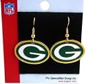 GREEN BAY PACKERS EARRINGS NFL NEW - STAINLESS STEEL