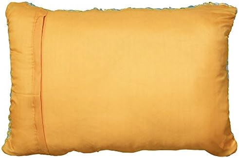 L.R. Resources LR07239-BL1624 Contemporary Accent Pillow, Blue/Yellow