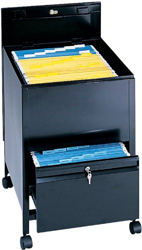 Safco Legal Size Locking Mobile Tub File with Drawer