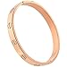 FHMZ(TM) Gold Plated Cuff Bracelet Hinged Bangle for Women Oval Fits 6.5 Inch Wrists