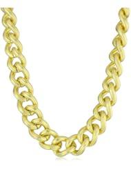 1AR by UnoAerre 18KT Gold Plated Thick Texture Twisted Link Necklace