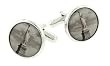 Patriotic silver plated cufflinks with an image of the Statue of Liberty with presentation box. Made in the U.S.A