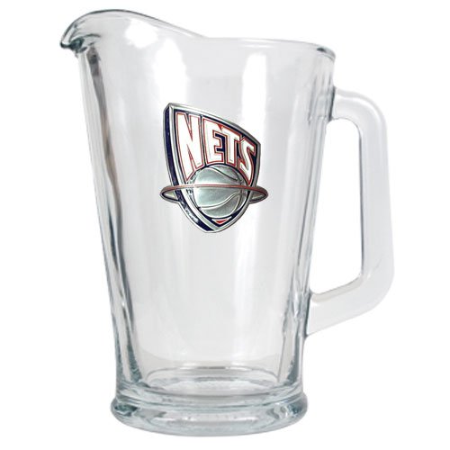 New Jersey Nets NBA 60oz Glass Pitcher - Primary Logo