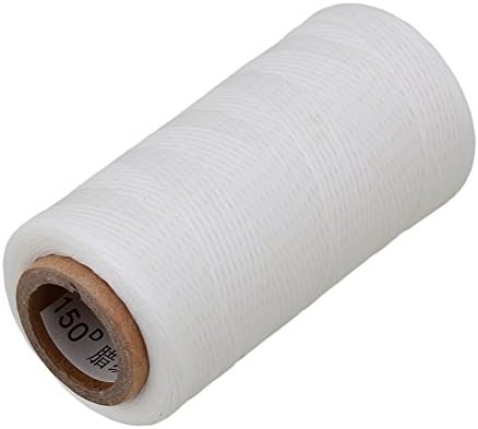 BQLZR White 200 Meter 150D 1mm Waxed Wax Thread Cord Sewing Craft for DIY Leather Hand Stitching