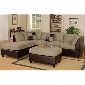 Pebble Fabric Sectional Sofa