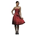 Cocktailkleid "Amy" mit T�ll und Schn�rung, Bordeaux