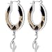 BABY PHAT Silver Animal Print Hoop Earrings