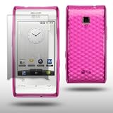 LG GT540 OPTIMUS HOT PINK GEL COVER CASE