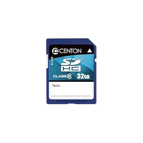 Centon 32GBSDHC6 32GB CLASS 6 SDHC Flash Memory Card (Blue)