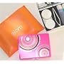 GLAM Rhinestone Travel Contact Lens Case: Contact Case, Cleaning Solution, Tweezers & Mirror, Yellow