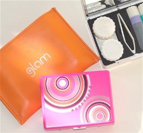 Buy GLAM Rhinestone Travel Contact Lens Case: Contact Case, Cleaning Solution, Tweezers & Mirror,... by Glam now!