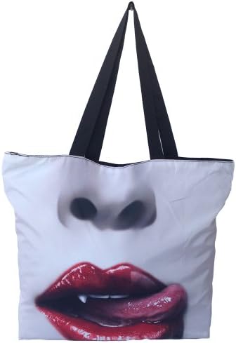 Waterfly Fashion Universal Sexy lips Mouth Girls' Women's Handbag Utility Tote Shopping Bag Shoulder Bag