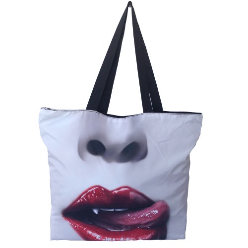 Waterfly Fashion Universal Sexy lips Mouth Girls' Women's Handbag Utility Tote Shopping Bag Shoulder Bag