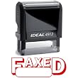 FAXED I Red Office Stock Self-Inking Rubber Stamp