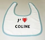 Bavoir de bébé avec J'aime Coline