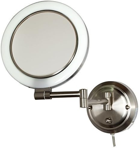 Zadro 10X - 1X Dimmable Sunlight Wall Mount Surround Mirror Satin Nickel by Zadro Health Solutions
