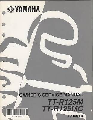 2000 YAMAHA MOTORCYCLE TT-R125M/MC OWNER SERVICE MANUAL