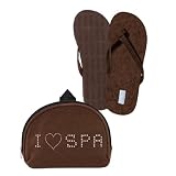 Flexflop Brown Terry with I Heart Spa