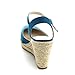 C LABEL ROLLIN-1 Women's Ankle Strap Sling Back Espadrille Wedge Sandal
