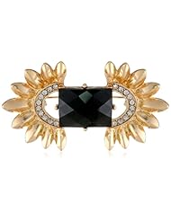 Anne Klein "Holiday Pins" Gold-Tone and Jet Wreath Pin
