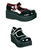 SPRITE-01, 2 1/4'' Patent Leather Platform Mary-Jane Shoes in Two Colors, Demonia by Pleaser USA