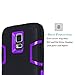 Galaxy S5 Case, EC™ Samsung Galaxy S5 Case, Heavy Duty Rugged Hybrid Rubber Shockproof Protective Case Cover for Samsung Galaxy S5 / Galaxy SV / Galaxy S V (2014) (Purple+Black)