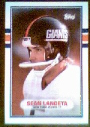 1989 Topps Traded 100T Sean Landeta (Football Cards)