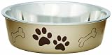 Loving Pets Metallic Bella Bowl Dog Bowl, Small, 1 Pint, Champagne