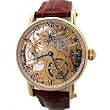 ADEE KAYE STAINLESS STEEL GOLD BIG SKELETON MECHANICAL WATCH