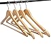 LOHAS Home® Box of 16 Multifunctional High Grade Solid Wooden Suit Hangers, Coat Hangers, Natural Finished