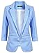 xiaokong Women's Solid Color Open Front Slim Fashion Small Blazer