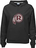 Washington Redskins -Black- Women's Classic Logo Stretch Pullover Hooded Sweatshirt