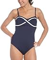 Anne Cole Women's Nantucket Contrast Binding Bandeau One Piece Swimsuit