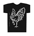 Asian Zodiac T-Shirt Hi NRG Rooster: Born 1921 1933 1945 1957 1969 1981 1993 2005 2017 Made in USA