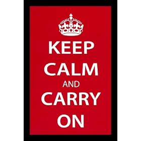 Keep Calm and Carry On (Motivational, Red) Framed Art Poster Print - 13