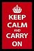 Keep Calm and Carry On (Motivational, Red) Framed Art Poster Print - 13 X 19