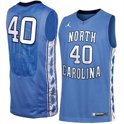 Nike North Carolina Tar Heels (UNC) #40 Youth Titanium Elite Jordan Replica Basketball Jersey-Carolina Blue (Yth M)