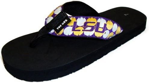 Toegoz Unisex Louisianna State University Circle Purple 75% EVA/25% Nylon Flip Flops 11