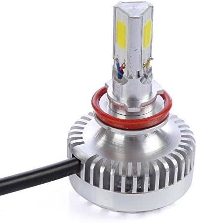 SUPERLT 360° LED Auto Headlight Bulbs High Power Ultra Bright 80W 7200LM IP67 6000K-8000K COB LED w/Heat Sink+Cooling Fan Pack of 2- H11/H8/H9