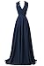 ORIENT BRIDE V-neck Open Back Lace Chiffon Evening Party Dresses