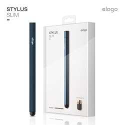 elago Stylus Slim for iPhone 3GS/ 4, iPad and Galaxy -World First Replaceable Tip (Extra Rubber Tip included) - Jean Indigo
