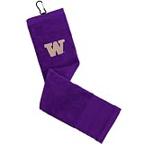 Washington Huskies Purple Embroidered Face/Club Golf Towel
