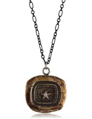 Pyrrha "talisman" Bronze Leadership Diamond Set Necklace