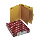Smead 13734 Smead Pressboard Classification Folders, Letter, 4-Section, Yellow, 10/Box