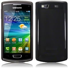 SAMSUNG S8600 WAVE 3 TPU SILIKON H�LLE CASE COVER IN SCHWARZ, QUBITS RETAIL VERPACKUNG