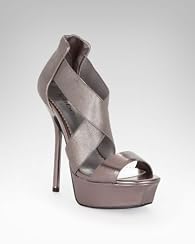 Cleo Stretch Crisscross Metallic Sandal