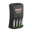Duracell Products - Battery Charger, For AA/AAA Batteries, 15 min Charge, Black - Sold as 1 EA - 15-minute battery charger recharges AA/AAA NiMH rechargeable batteries in 15 minutes. Includes four AA rechargeable NiMH batteries. Ideal for high drain devices such as digital cameras.
