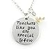 GBC Stunning - Teachers Like You are Special & Few! Necklace - Charm - Quote Word Pendant - Teacher Appreciation Gift Present