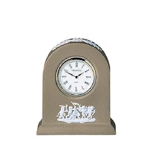 Wedgwood Jasperware Grecian Clock Taupe by Wedgwood