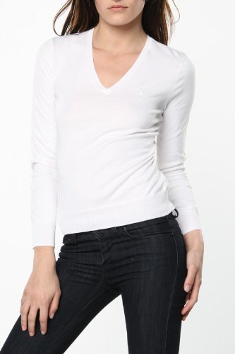 White V-neck Sweater in white v-neck sweater. White V-neck Sweater in